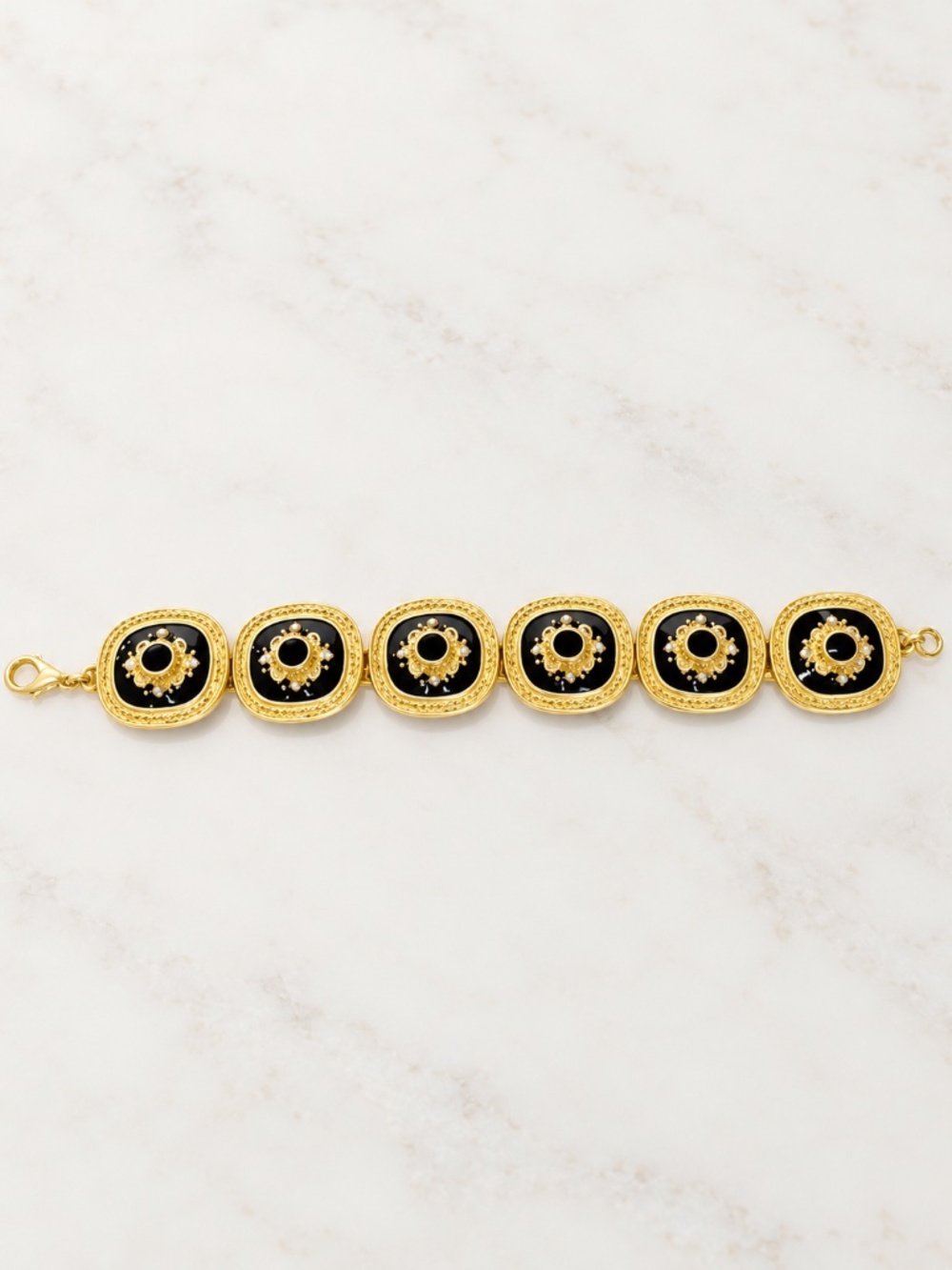 Vintage Gold Black Bracelet